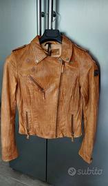 Giacca in pelle Freaky Nation tg S nuova con carte