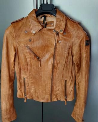 Giacca in pelle Freaky Nation tg S nuova con carte