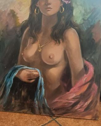 Dipinto su tela donna semi nuda