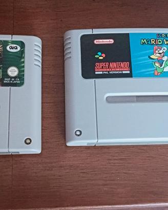 Lotto 2 Giochi SNES PAL - Super Mario World + Donk