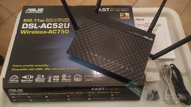 Modem Router Asus Dsl-AC52U WiFi Adsl Fibra 1000