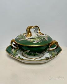 Zuppiera con piatto in porcellana Limoges