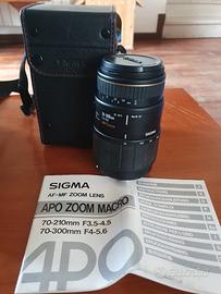 obiettivo  sigma macro zoom apo 70 300