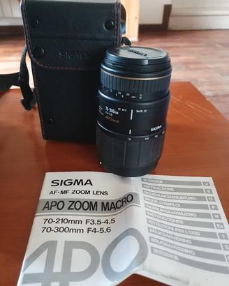 obiettivo  sigma macro zoom apo 70 300