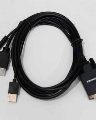 Cavo Adattatore VGA a HDMI con Audio e USB