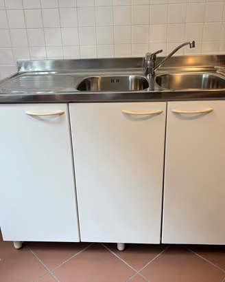 MOBILE DA CUCINA DOPPIA VASCA INOX + SCOLAPIATTI