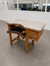 Banco da orafo vintage legno artigianale orefice