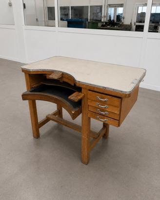 Banco da orafo vintage legno artigianale orefice