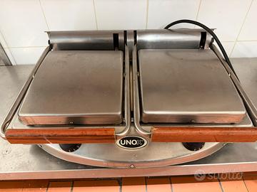 Plancha grill doble eléctrica