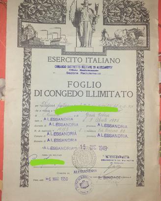 Documento storico militare