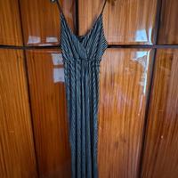 Abito nero a righe argento tg M/L