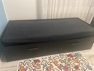 Letto contenitore Ikea con 2 materassi