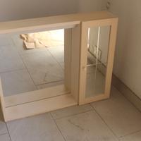 Mobiletto specchiera da bagno con luce 70x90cm