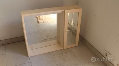 Mobiletto specchiera da bagno con luce 70x90cm