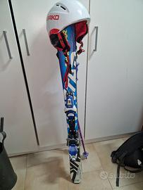 sci bacchette e casco