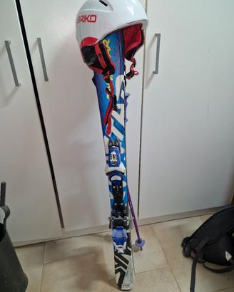 sci bacchette e casco