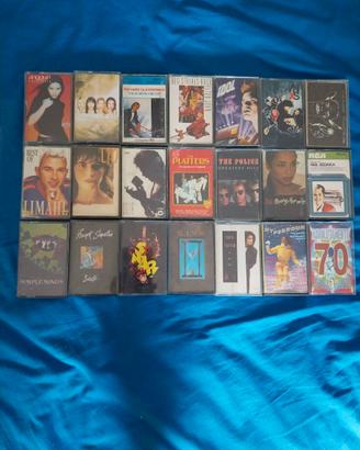 Lotto di 21 musicassette Pop-Rock internazionale