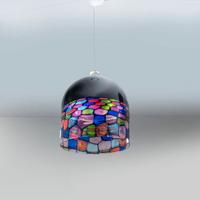 Lampadario in vetro Noti Massari moderno colorato