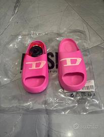 Sandali DIESEL unisex Fluo Pink e bianco