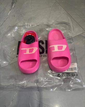 Sandali DIESEL unisex Fluo Pink e bianco