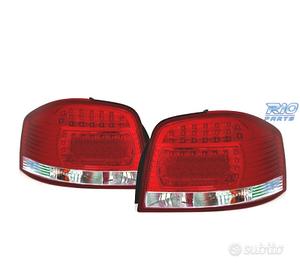 FANALI PER AUDI A3 8P 03-08 LED ROSSO CROMATO