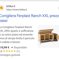 Conigliera in legno XXL ferplast Ranch gabbia
