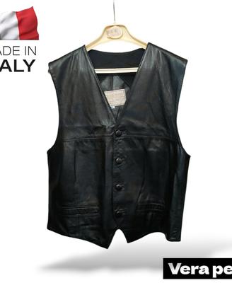 Gilet in vera pelle made in Italy Tg.L