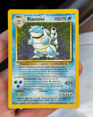 Pokemon Blastoise holo 4/102 set base ITA