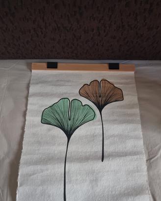 Poster Ikea su carta di riso con ginko 54 x 40 cm