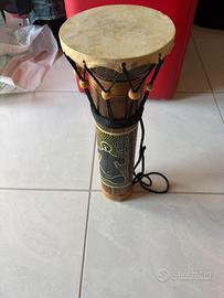 Djembe tamburo piccolo etnico in legno percussioni