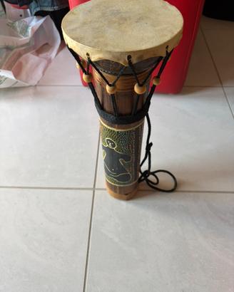 Djembe tamburo piccolo etnico in legno percussioni
