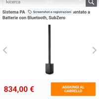Cassa audio a batteria