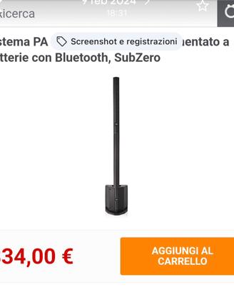 Cassa audio a batteria