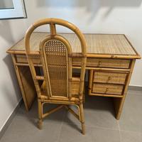 Scrivania bambù originale con sedia