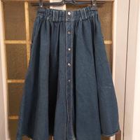 gonna jeans vintage svasata a vita alta