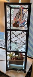 ESPOSITORE COLONNA PIANI VETRO ARREDAMENTO NEGOZIO