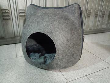 Cuccia per gatto a forma di gatto 