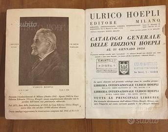 Catalogo generale enciclopedico HOEPLI 1954 e 1968