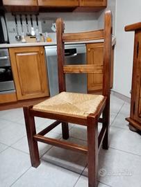 4 Seggiole in rovere massello