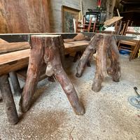 Tavolo con gambe piu panche piu due panchette