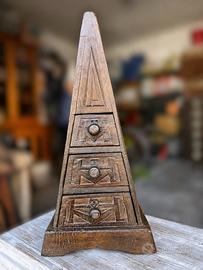 Mobiletto portagioie etnico/vinrage in legno,