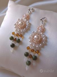 Orecchini Chandelier Gemme Giada Pezzo Unico