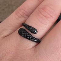 Anello Brosway Argento Nero Misura Regolabile