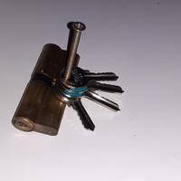 Serratura a cilindro 35mm in ottone + 4 chiavi