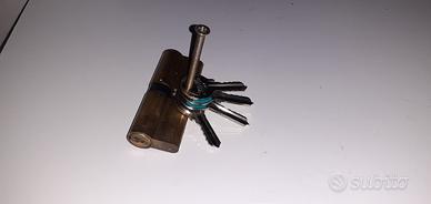 Serratura a cilindro 35mm in ottone + 4 chiavi