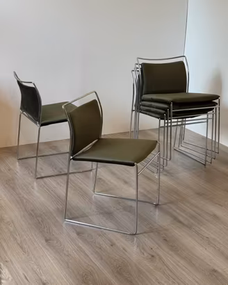Set 6 Sedie Tulu Gavina Design Anni 60 Vintage
