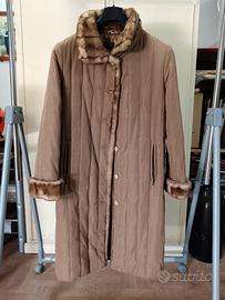 Cappotto Chiaro con Pelliccia Miele