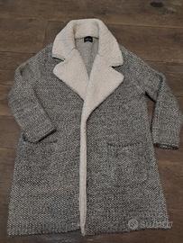 Zara Knit tg M 42. Cappotto donna misto lana