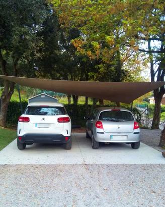 Vela  impermeabile per due auto, 5x5 metri