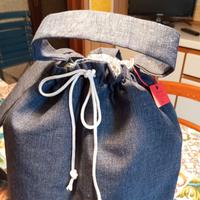 Zaino in tessuto blu